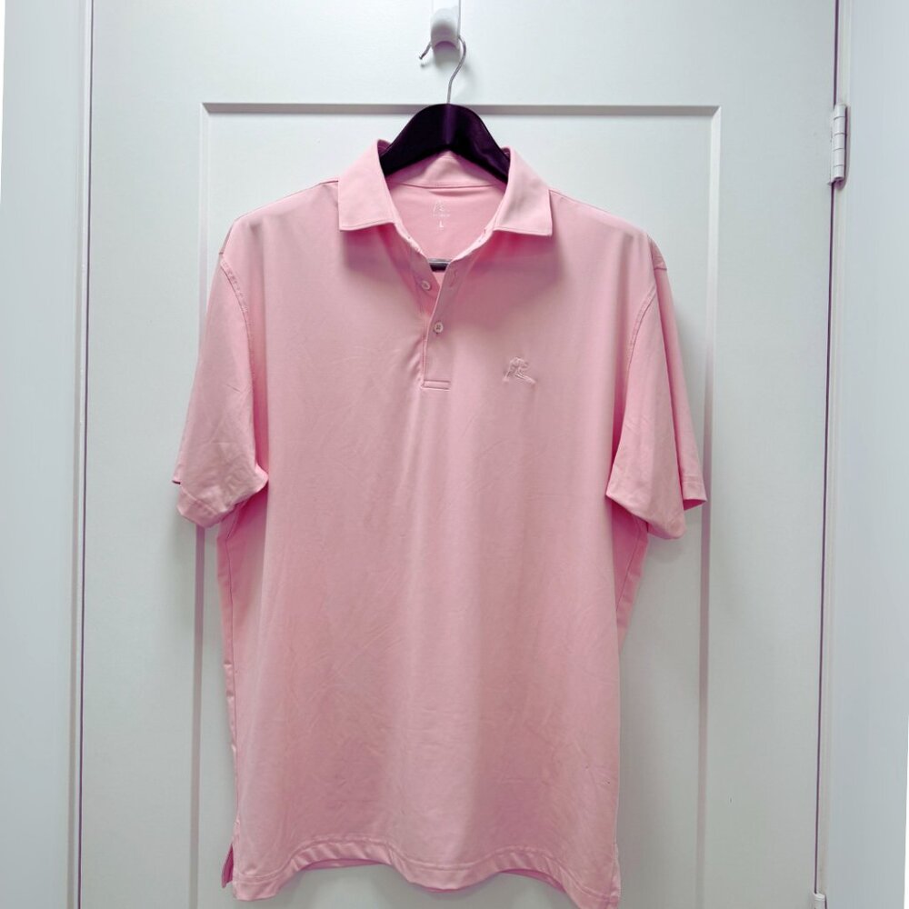Rhoback Men's Short Sleeve Polo Size Large (fits big) in Light Pink